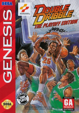 Double Dribble The Playoff Edition box art for Sega Genesis